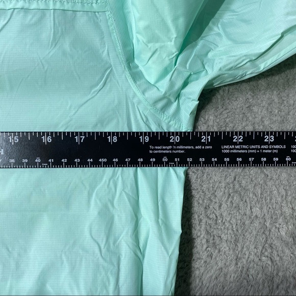 PEEKABOO BEANS Green Windbreaker Juniors Medium Full Zip Hoodie Lightweight Coat - Picture 4 of 13